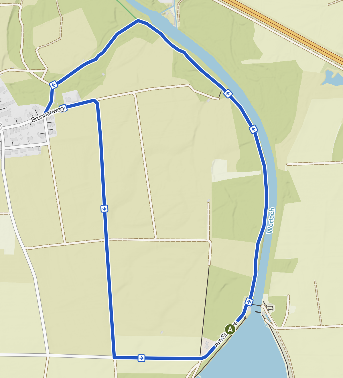 Streckenkarte Ausweichroute 3,5 km Stauseelauf 2026