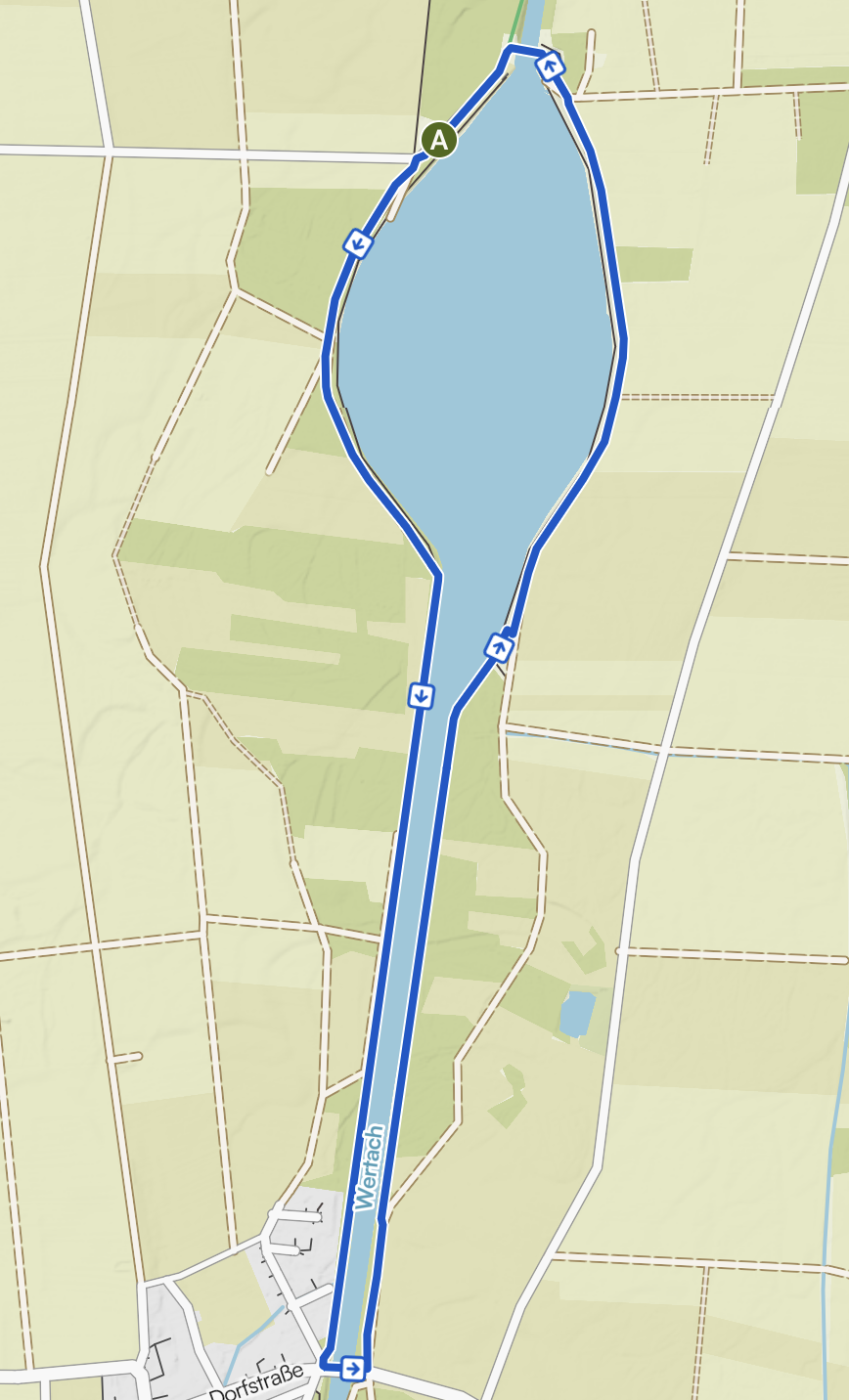 Streckenkarte 5,3 km und 10,6 km Stauseelauf
